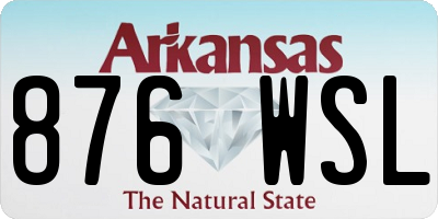 AR license plate 876WSL
