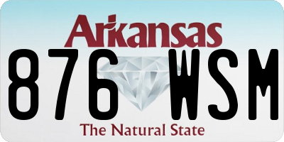 AR license plate 876WSM
