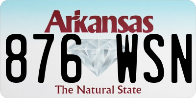 AR license plate 876WSN