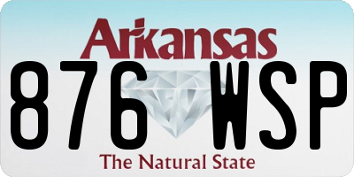AR license plate 876WSP