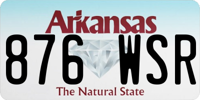 AR license plate 876WSR