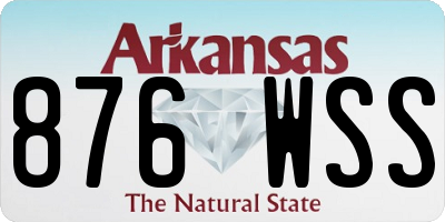 AR license plate 876WSS