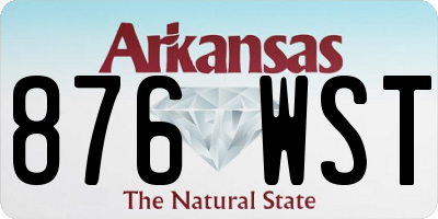 AR license plate 876WST