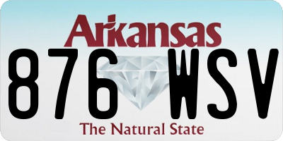AR license plate 876WSV