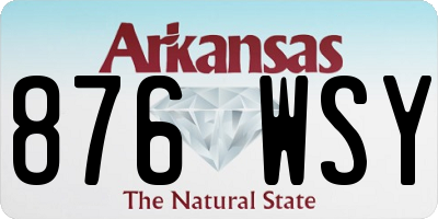 AR license plate 876WSY