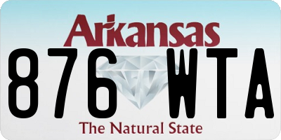 AR license plate 876WTA