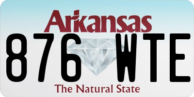 AR license plate 876WTE