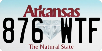 AR license plate 876WTF