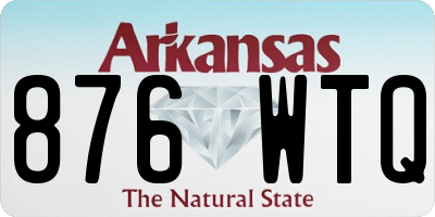 AR license plate 876WTQ