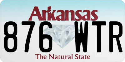 AR license plate 876WTR