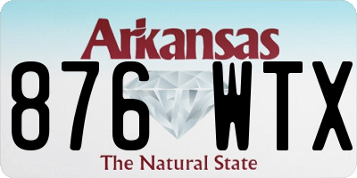 AR license plate 876WTX