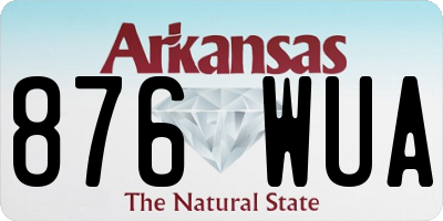 AR license plate 876WUA