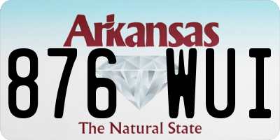 AR license plate 876WUI