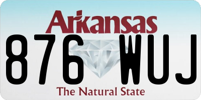 AR license plate 876WUJ