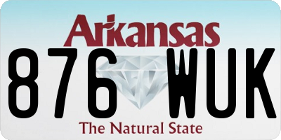 AR license plate 876WUK