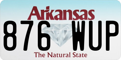 AR license plate 876WUP