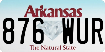 AR license plate 876WUR