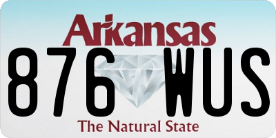 AR license plate 876WUS