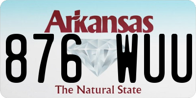 AR license plate 876WUU