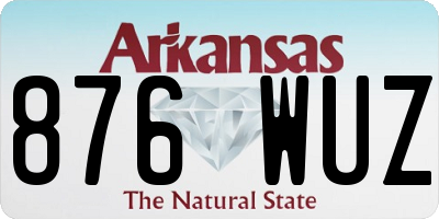 AR license plate 876WUZ