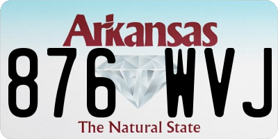 AR license plate 876WVJ