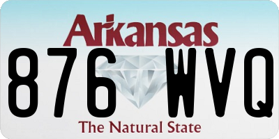 AR license plate 876WVQ