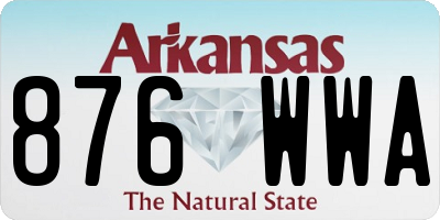 AR license plate 876WWA