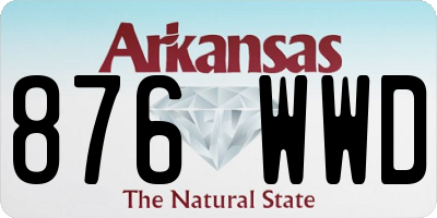 AR license plate 876WWD