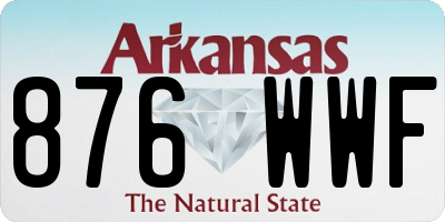 AR license plate 876WWF