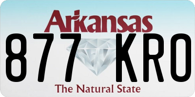 AR license plate 877KRO