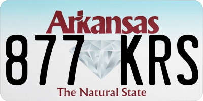 AR license plate 877KRS