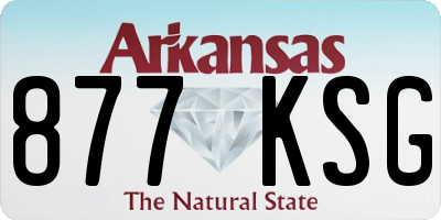 AR license plate 877KSG