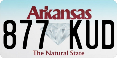 AR license plate 877KUD