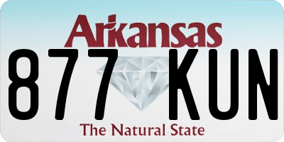 AR license plate 877KUN