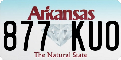 AR license plate 877KUO