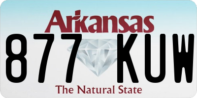 AR license plate 877KUW
