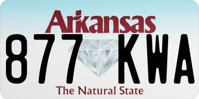 AR license plate 877KWA