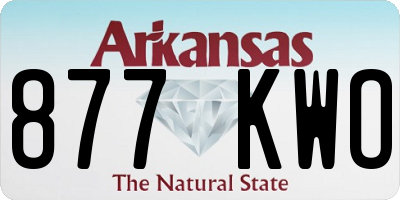 AR license plate 877KWO