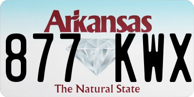 AR license plate 877KWX