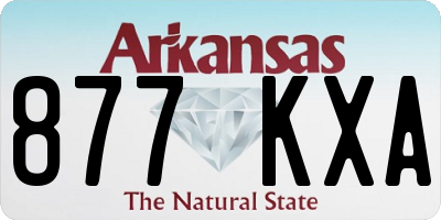 AR license plate 877KXA