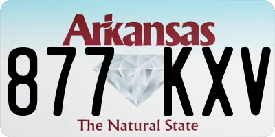 AR license plate 877KXV