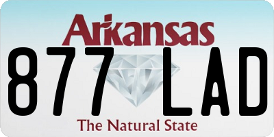 AR license plate 877LAD