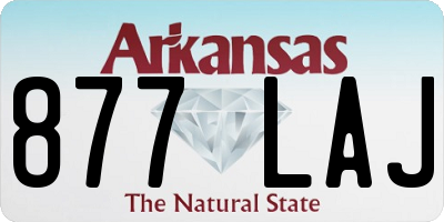 AR license plate 877LAJ