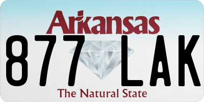 AR license plate 877LAK