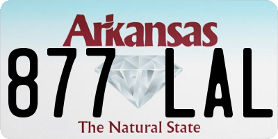 AR license plate 877LAL