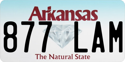 AR license plate 877LAM