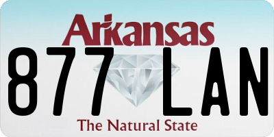 AR license plate 877LAN