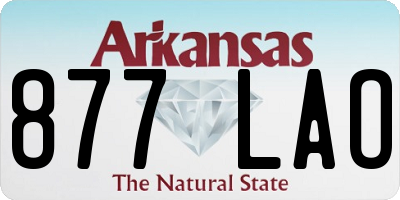 AR license plate 877LAO