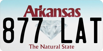 AR license plate 877LAT