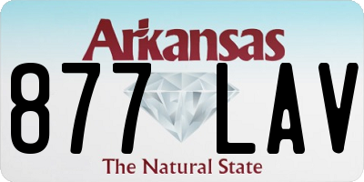 AR license plate 877LAV